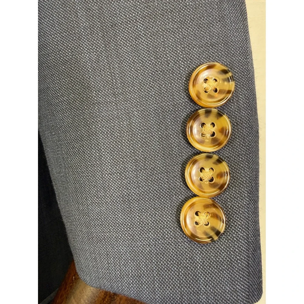 J.Crew Thompson Suit Mens 40S 34W Blue Textured Two Button Blazer Trousers Set